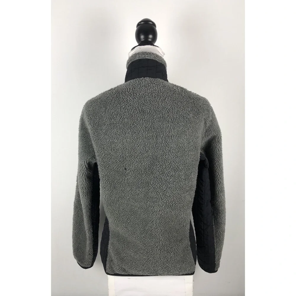 Patagonia Synchilla Womens Medium Fleece Jacket Retro Gray Black Full Zip 23070